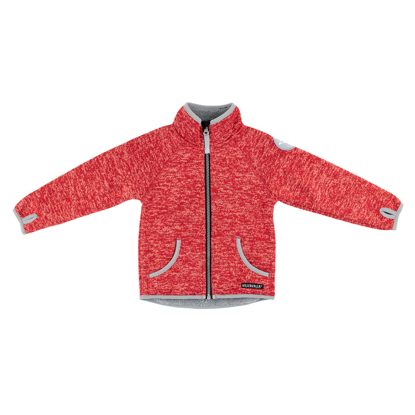 Villervalla Jacket WindBlock Pile Fleece - Salsa/Coral