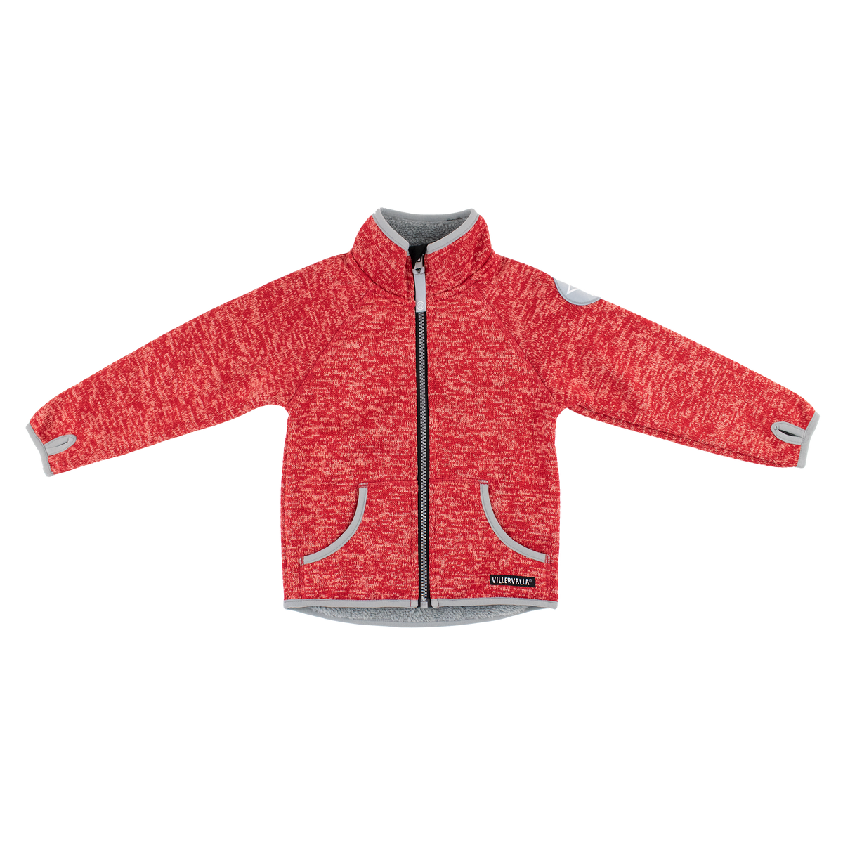 Villervalla Jacket WindBlock Pile Fleece - Salsa/Coral