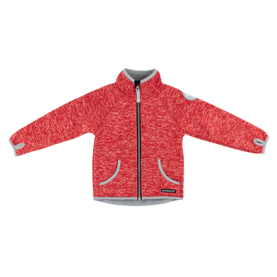 Villervalla Jacket WindBlock Pile Fleece - Salsa/Coral