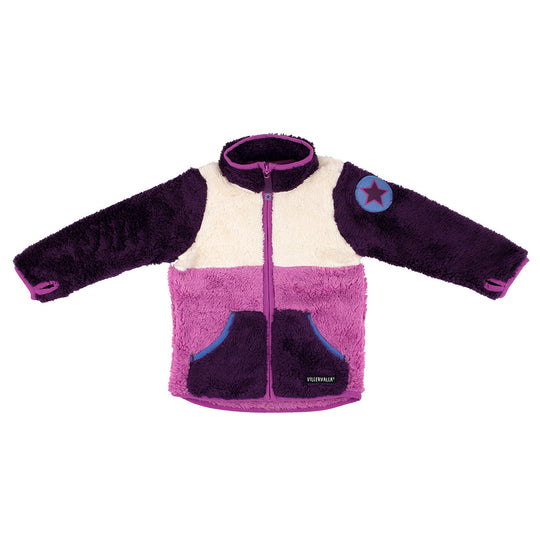 Villervalla Jacket Teddy Pile Fleece - Magnolia/Grape