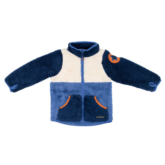 Villervalla Jacket Teddy Pile Fleece - Nautic/Pacific