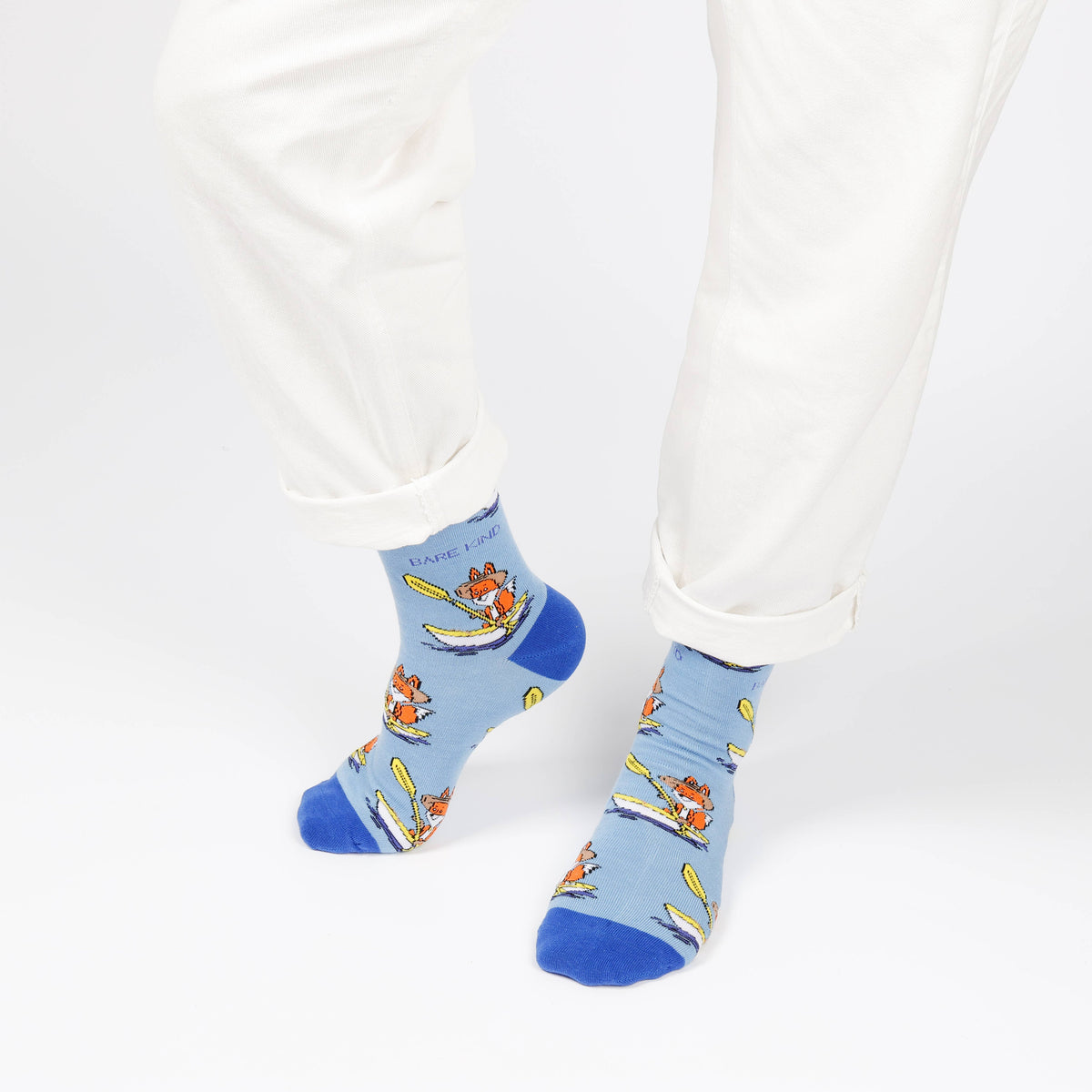 Bare Kind Adult Bamboo Socks - Blue Fox - Adult 7-11