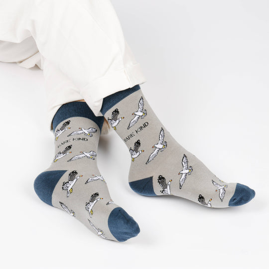 Bare Kind Adult Bamboo Socks - Grey Seagull - Adult 4-7