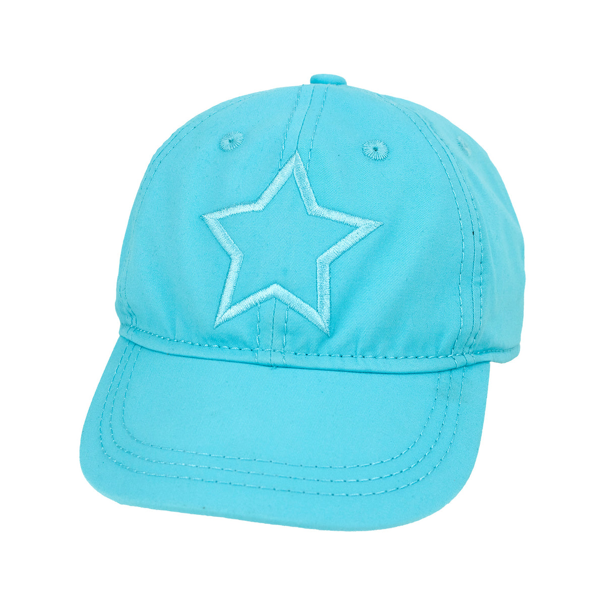 Villervalla Classic Cap in Aruba blue canvas with embroidered star at The Thrifty Stork