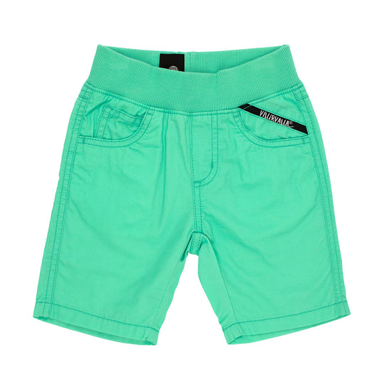Villervalla Capri with cuff Canvas Shorts - Cactus