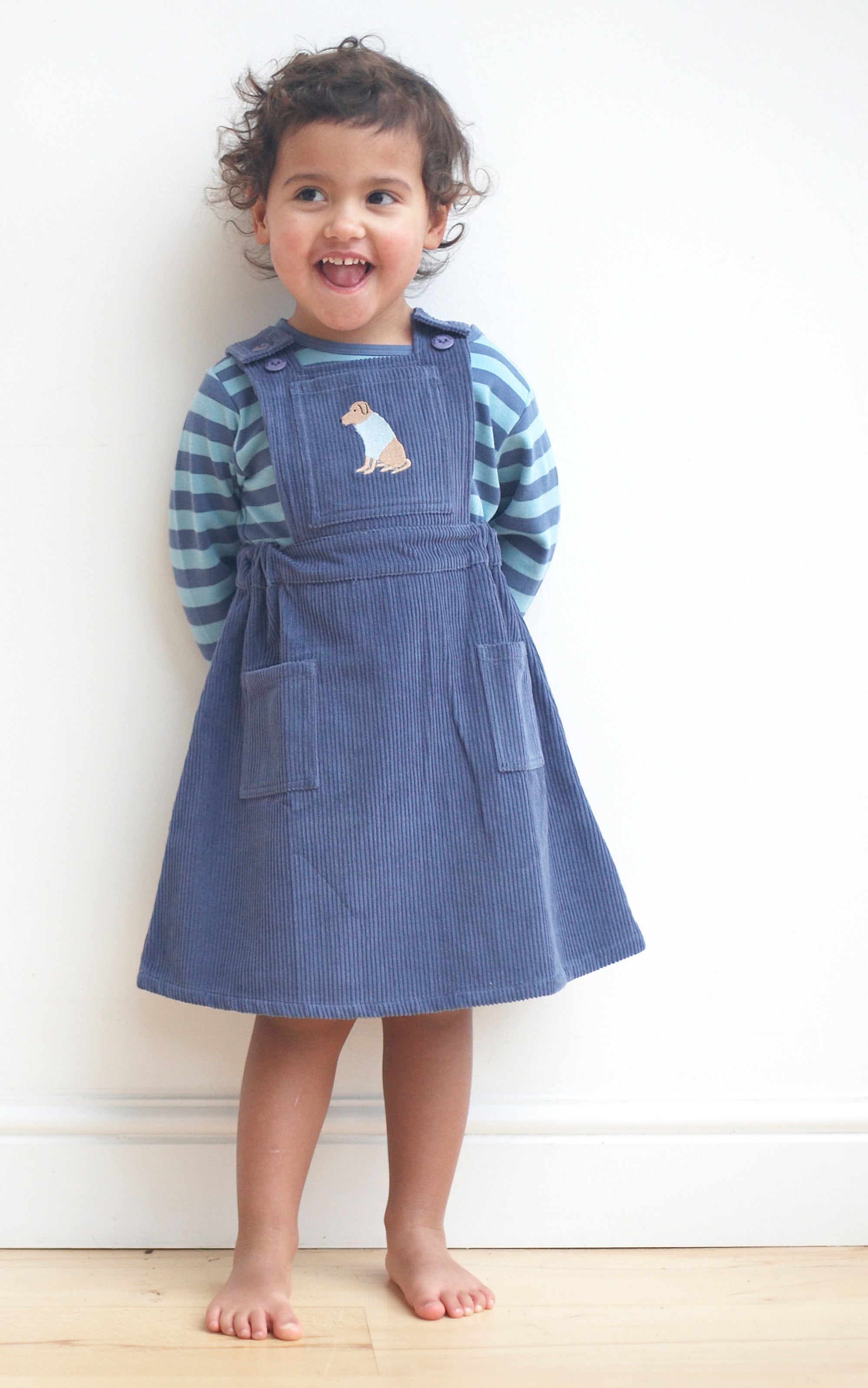 Pigeon Pinafore Dress - Night Blue