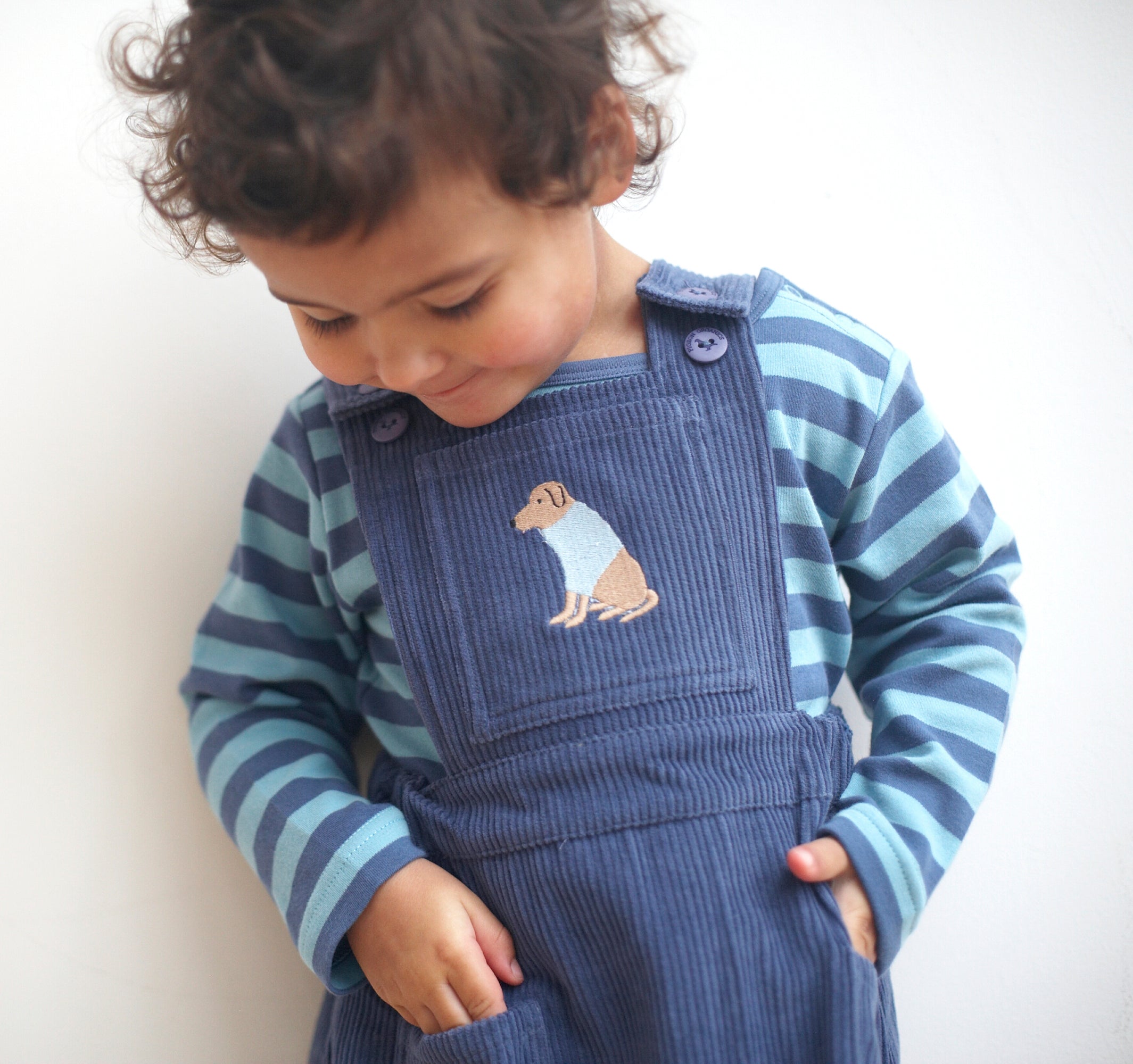 Pigeon Pinafore Dress - Night Blue