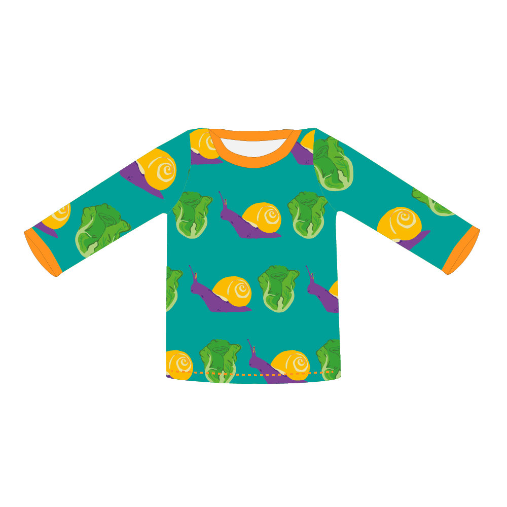 Pikolo T-Shirt Long Sleeve - Snail & Lettuce