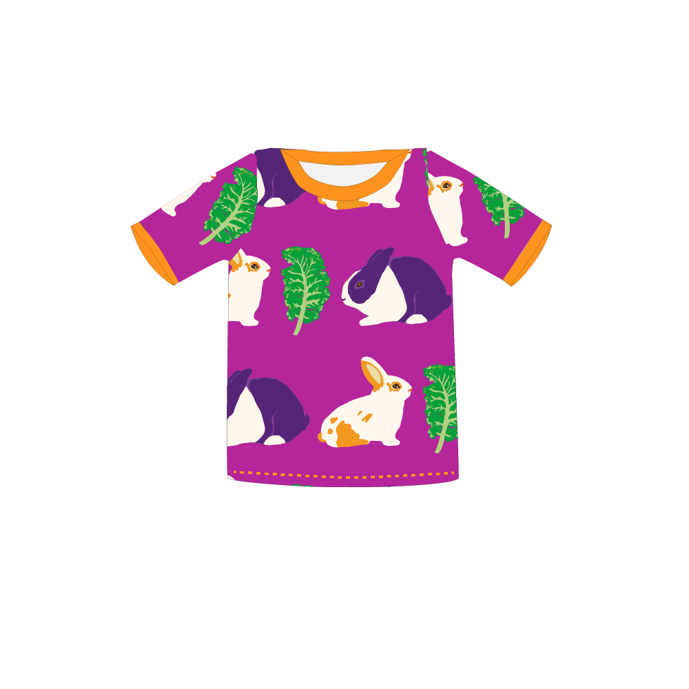 Pikolo T-Shirt Short Sleeve - Rabbit & Kale