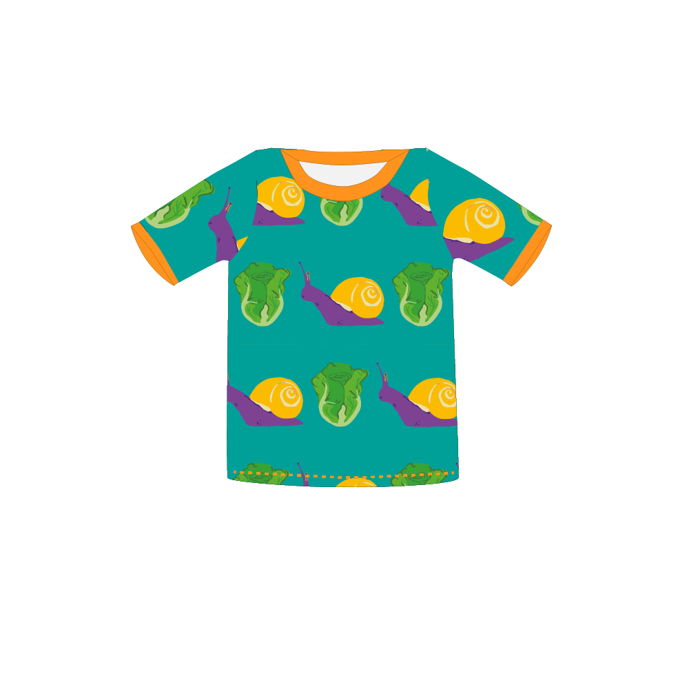 Pikolo T-Shirt Short Sleeve - Snail & Lettuce