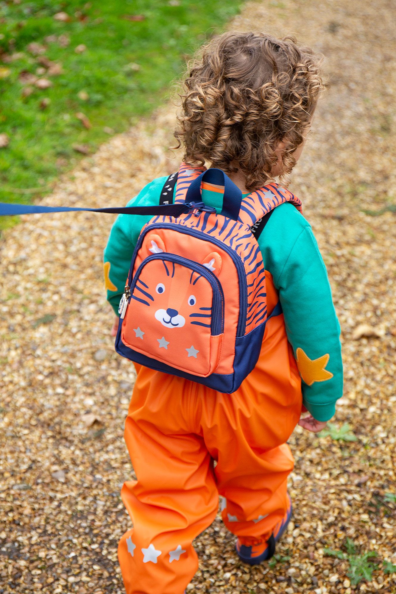 Frugi Little Adventurers Backpack Salamander/Tiger - Orange