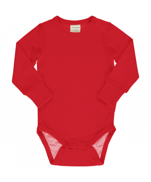 Maxomorra Body Long Sleeve Solid - Scary Red
