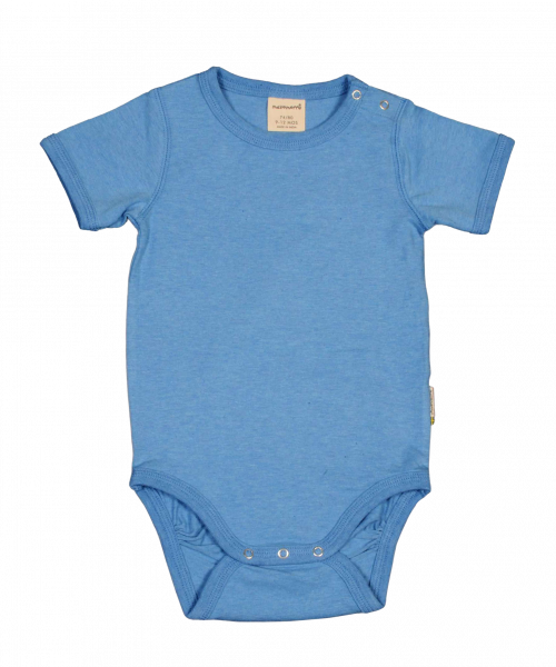 Maxomorra Body Short Sleeve - Blue Melange