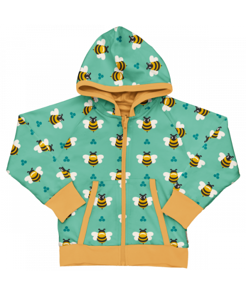 Maxomorra Cardigan Hood Reversible - Bee