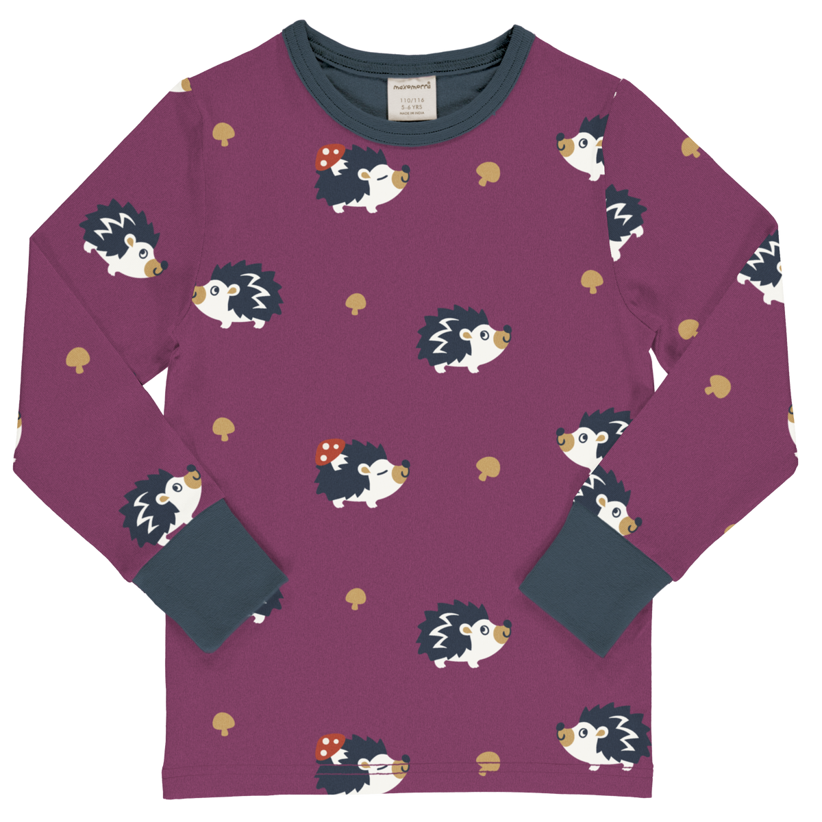 Maxomorra Top Long Sleeve - Hedgehog
