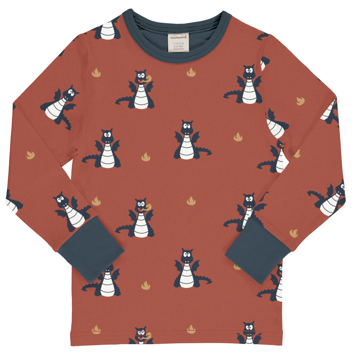 Maxomorra Top Long Sleeve - Dragon