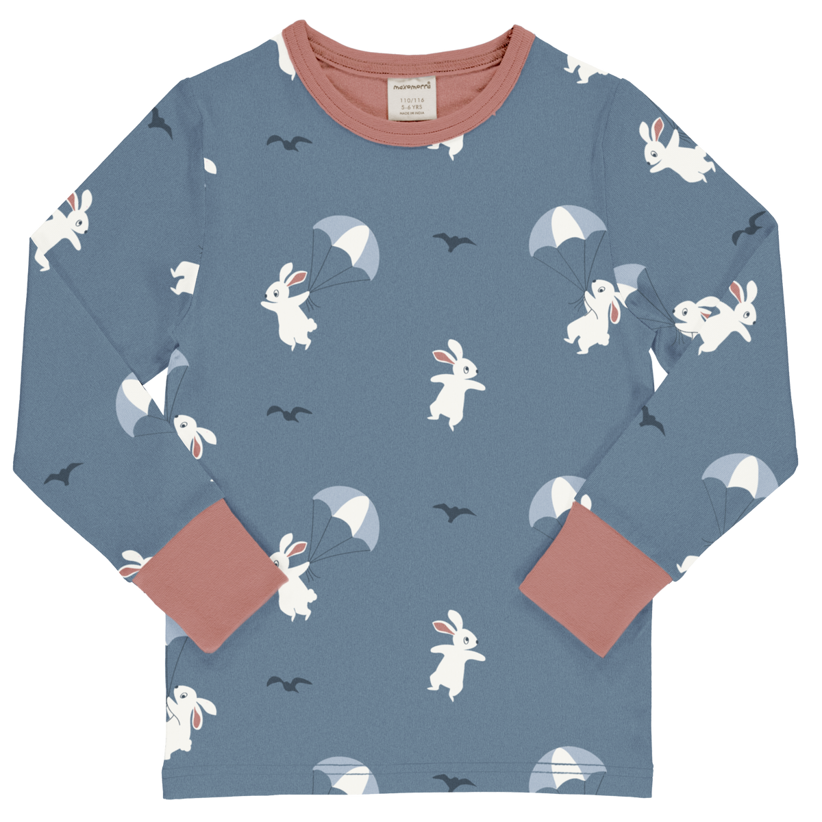 Maxomorra Top Long Sleeve - Rabbit