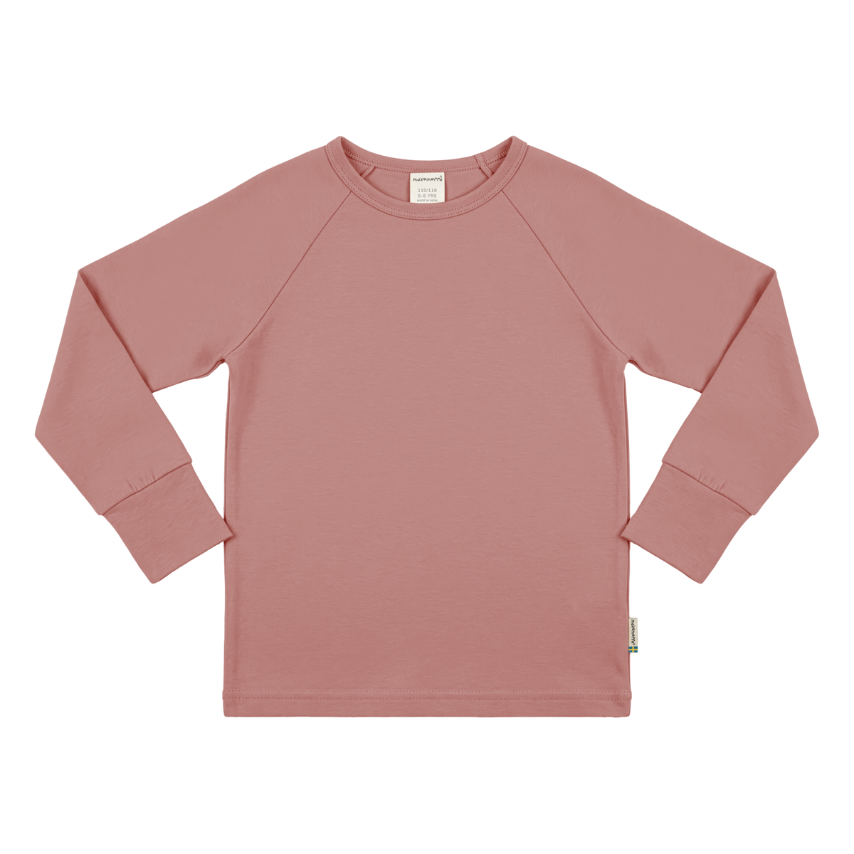 Maxomorra Top Long Sleeve Raglan Solid - Pink