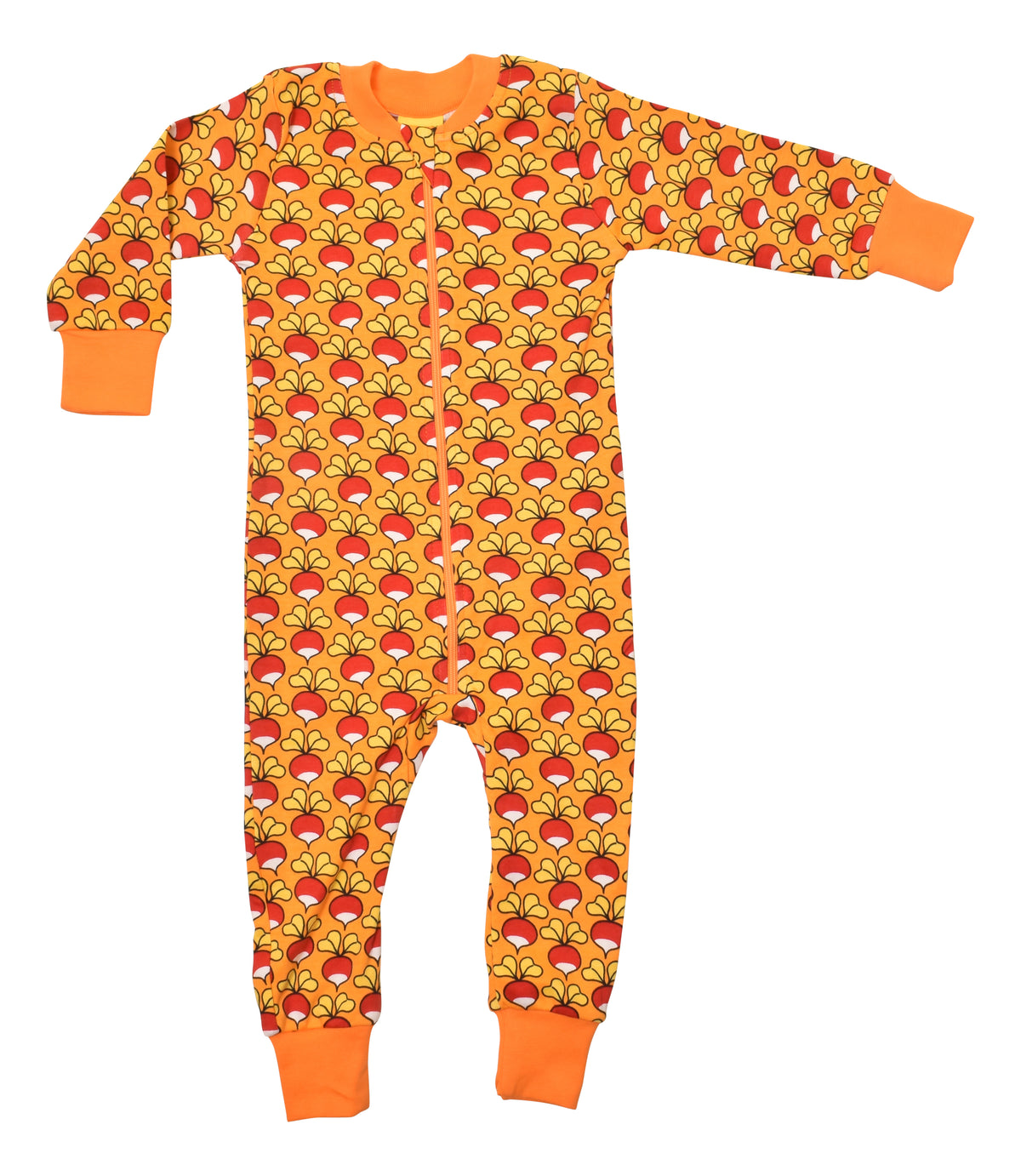 DUNS Sweden Long Leg Zip Suit Long Sleeve - Radish Orange