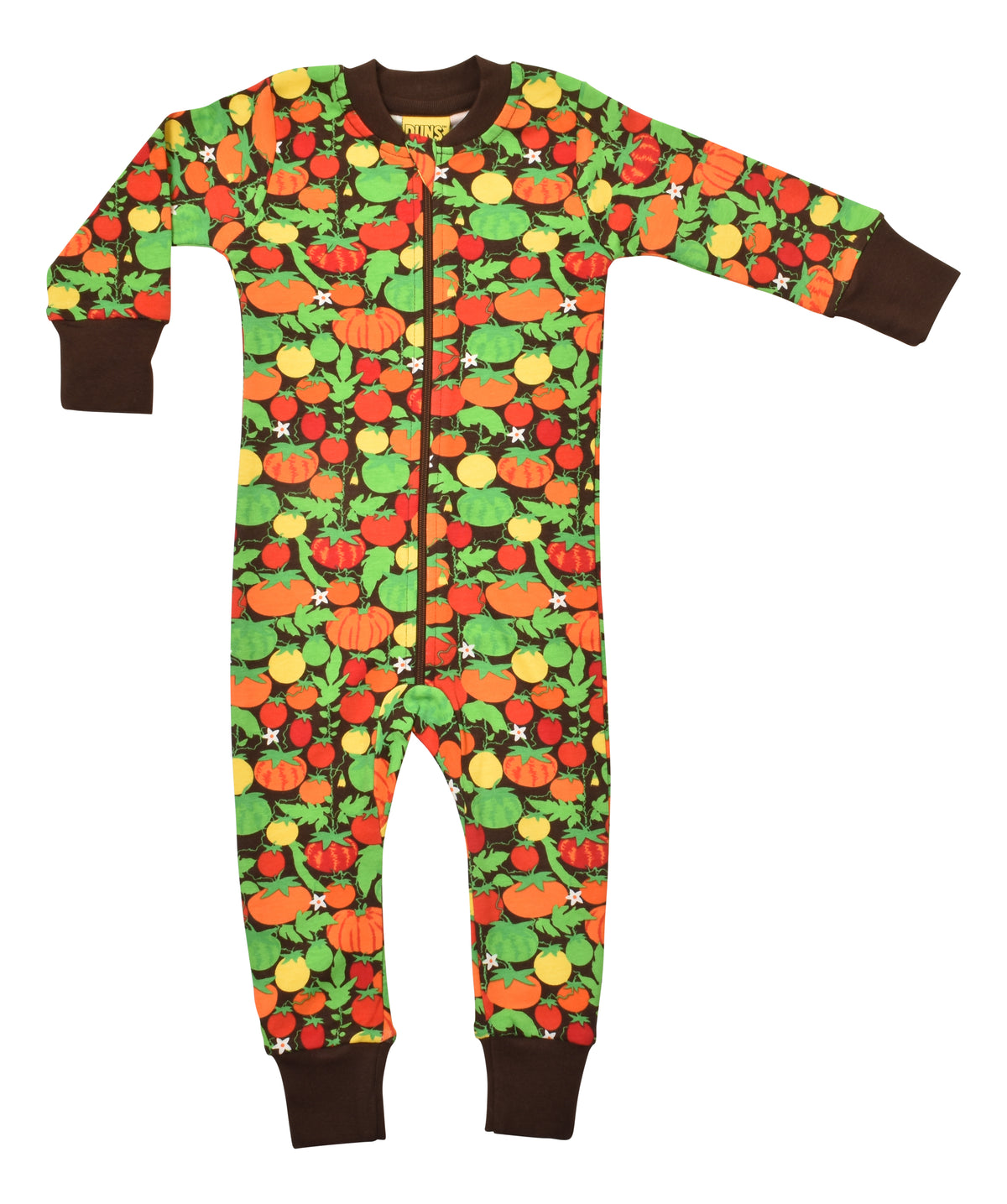 DUNS Sweden Long Leg Zip Suit Long Sleeve - Tomatoes Dark Brown