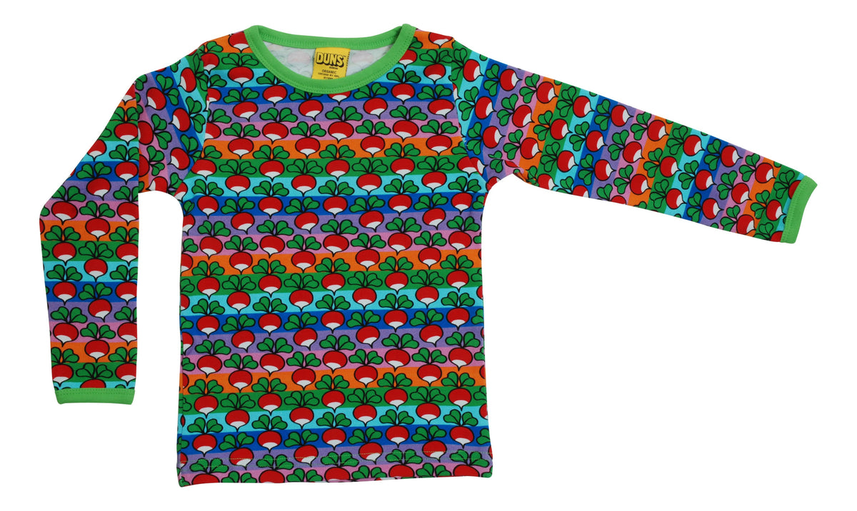 DUNS Sweden Top Long Sleeve - Radish Stripe