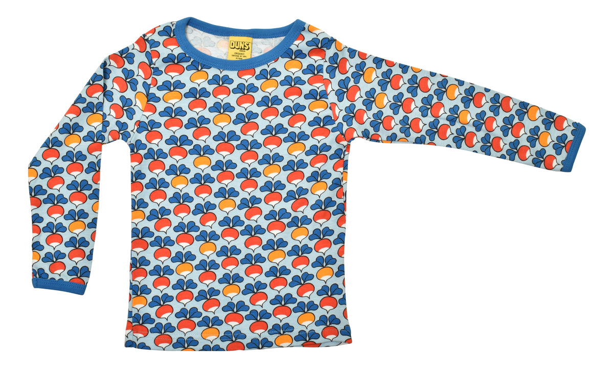 DUNS Sweden T-Shirt Long Sleeve - Multi Radish Blue