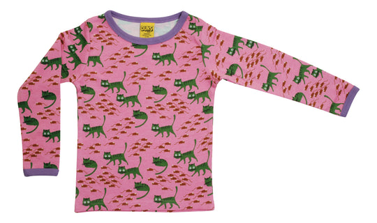 Duns Sweden Long Sleeve Tops - Cat Pink