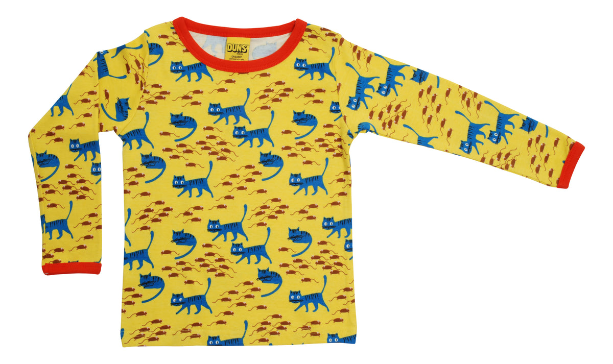 DUNS Sweden Top Long Sleeve - Cat Lemon Chrome