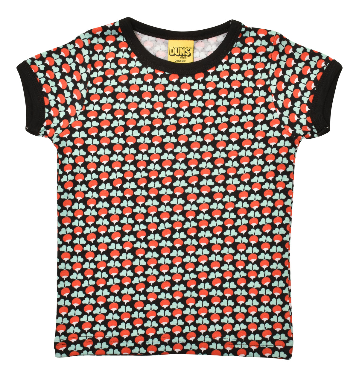 DUNS Sweden Top Short Sleeve - Black Mini Radish