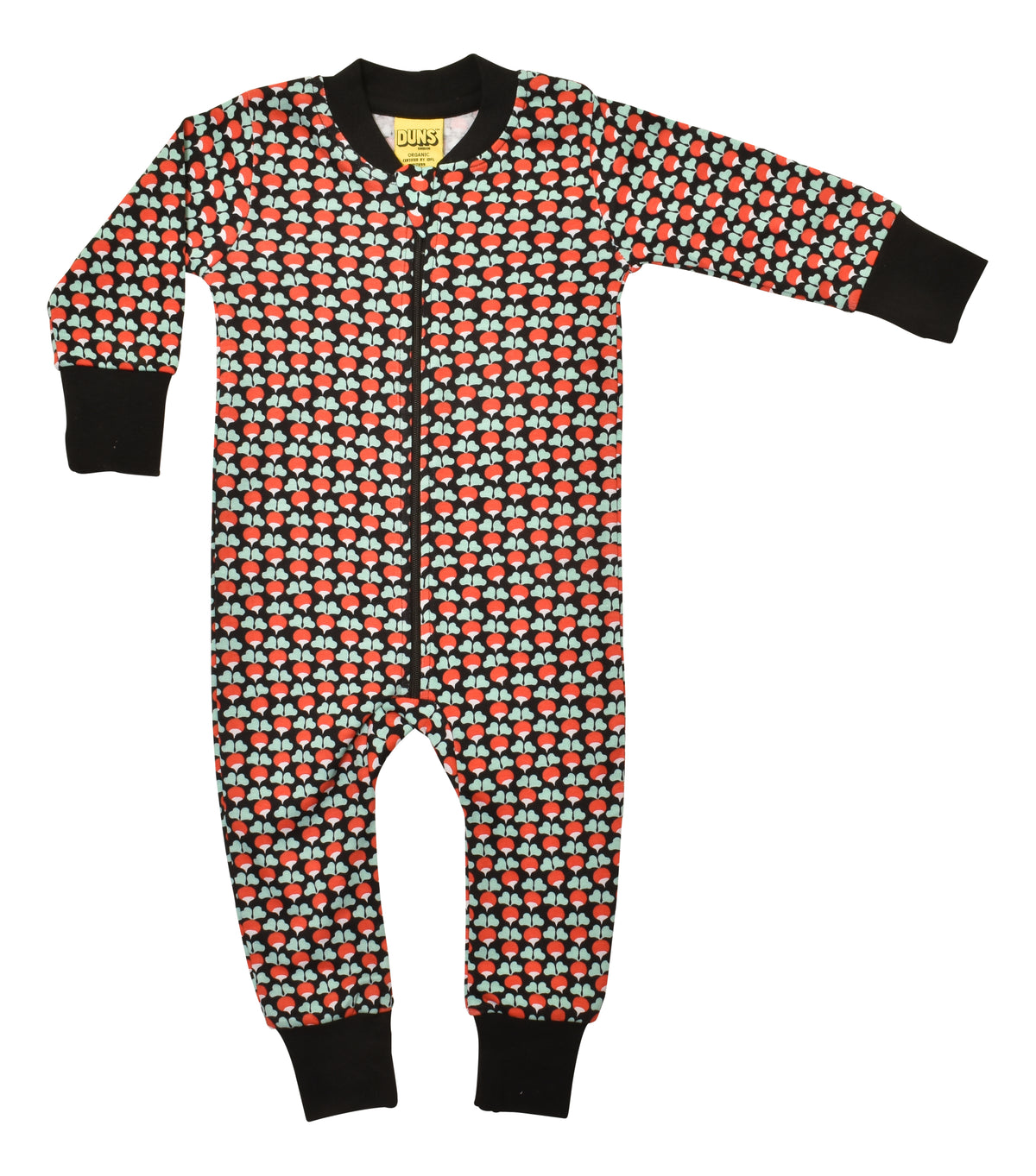 DUNS Sweden Zip Suit Long Sleeve - Black Mini Radish
