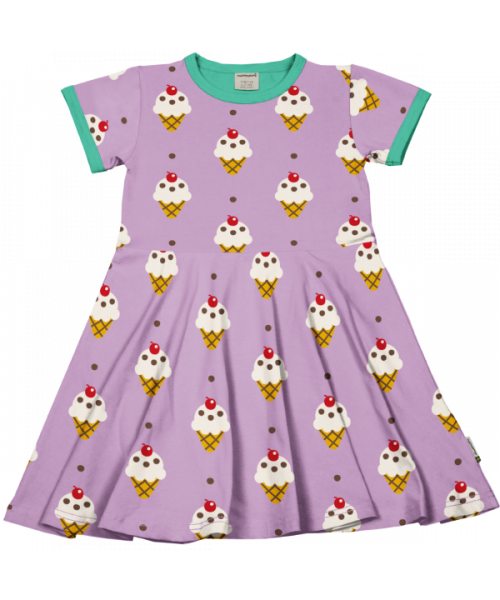 Maxomorra Dress Circle Short Sleeve - Ice Cream