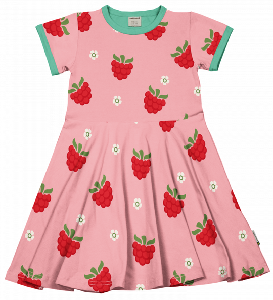 Maxomorra Dress Circle Short Sleeve - Raspberry