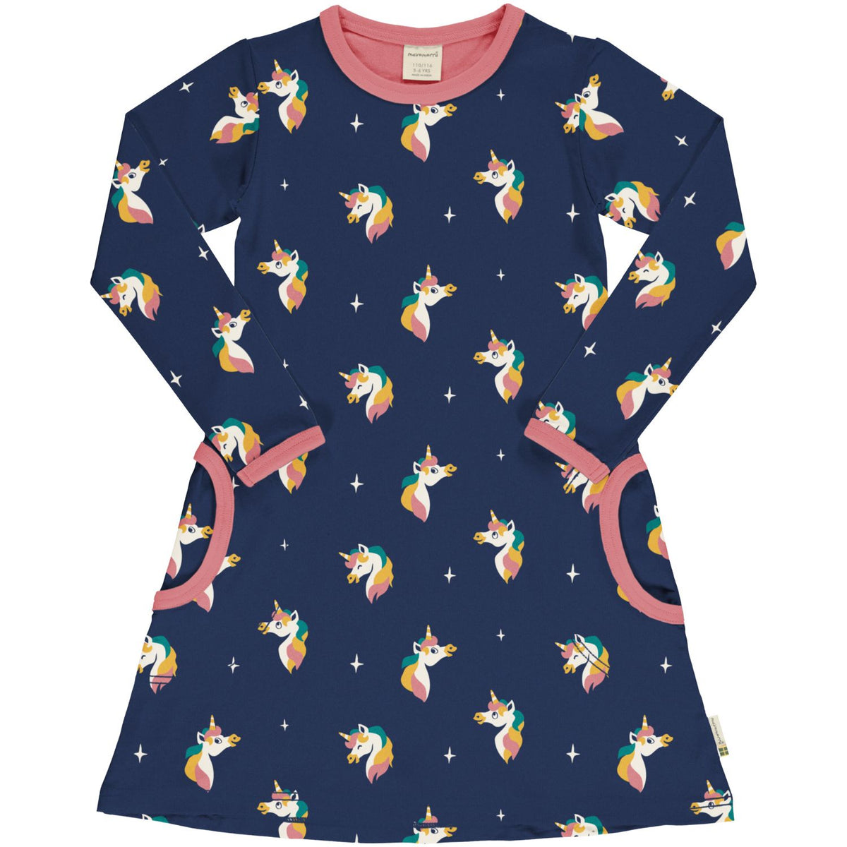 Maxomorra A-Line Dress Long Sleeve - Unicorn