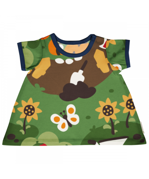 Maxomorra Doll Dress Short Sleeve - Garden Love