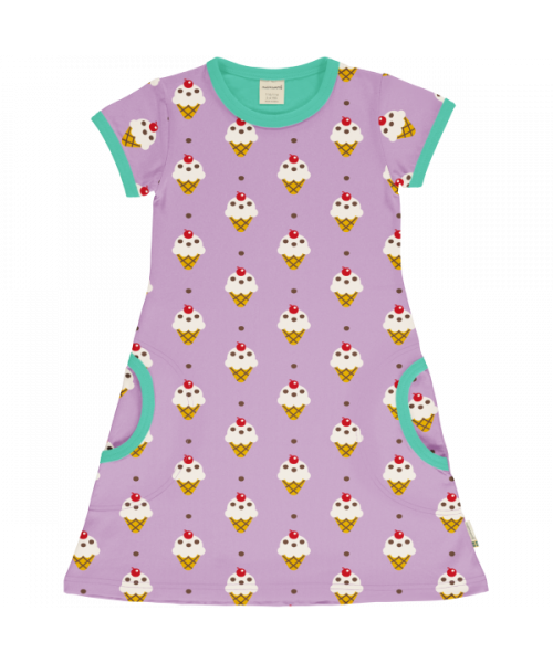 Maxomorra A-Line Dress Short Sleeve - Ice Cream