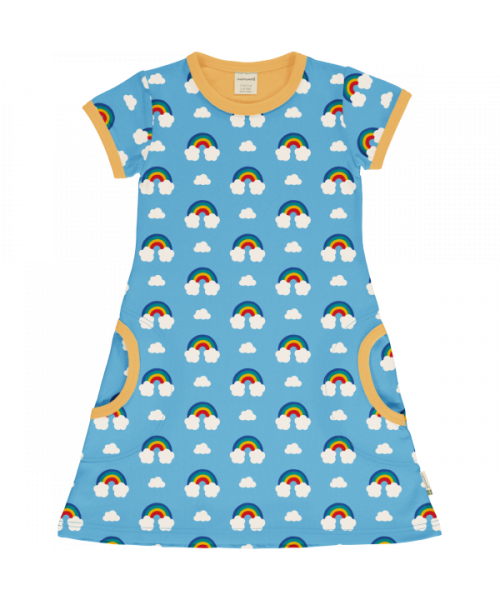 Maxomorra A-Line Dress Short Sleeve Rainbow