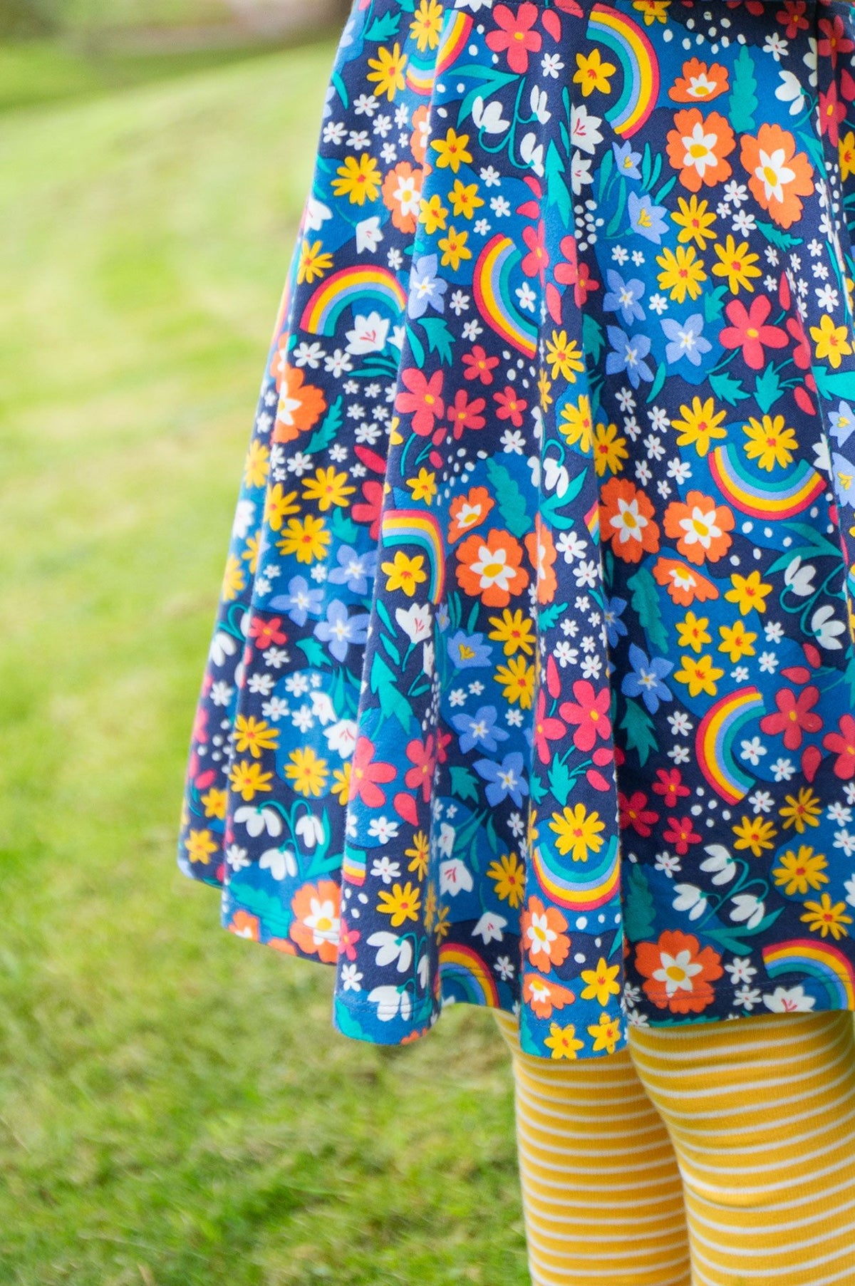 Frugi Sofia Skater Dress Long Sleeve - Winter Hedgerow