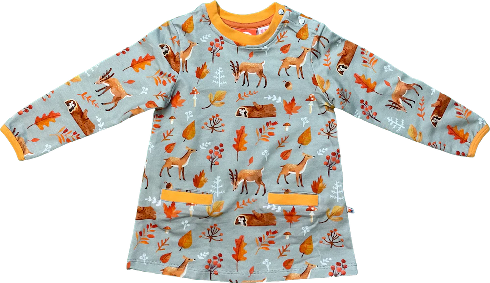 Curious Stories Dress With Pockets - Forest