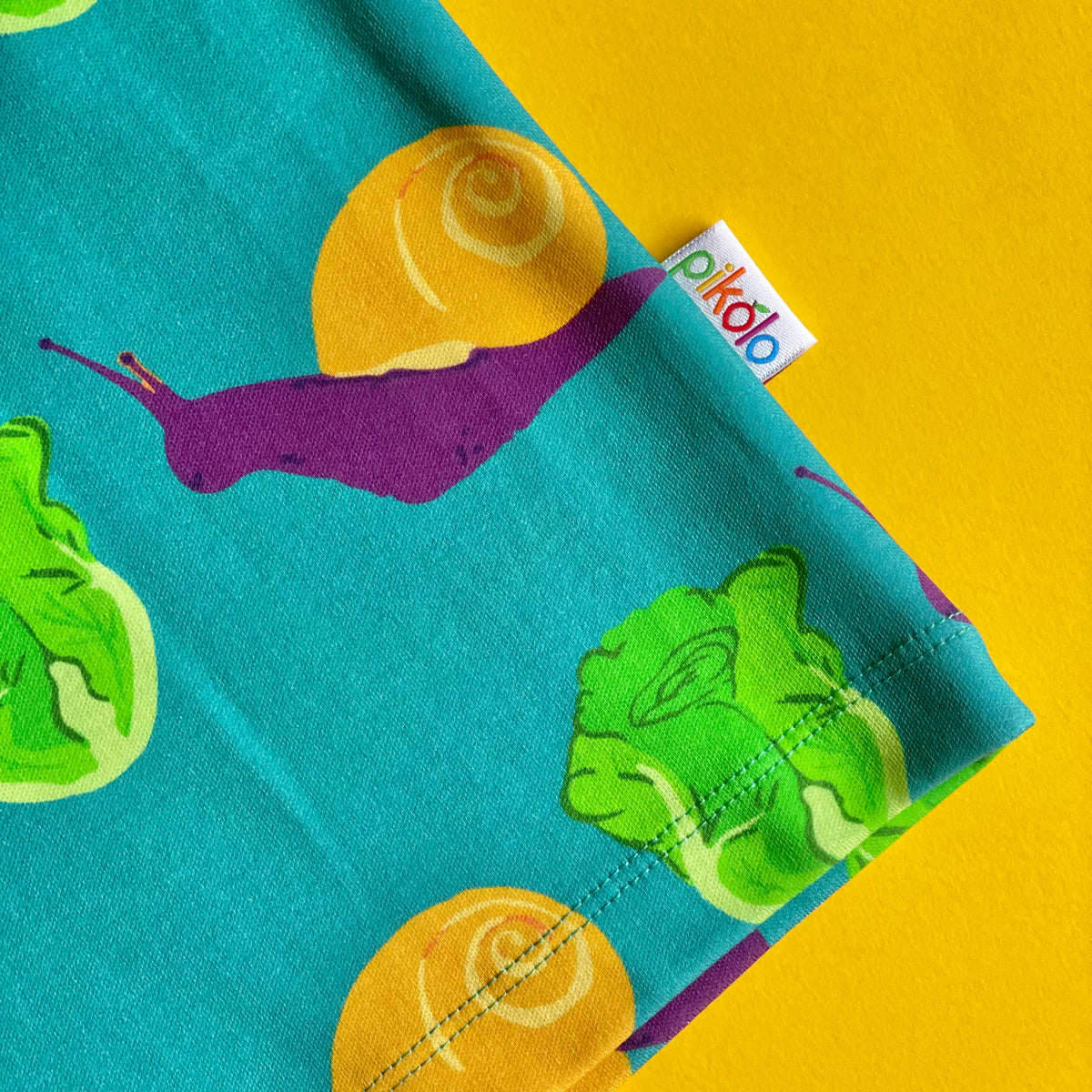 Pikolo Lined Dungarees - Snail & Lettuce
