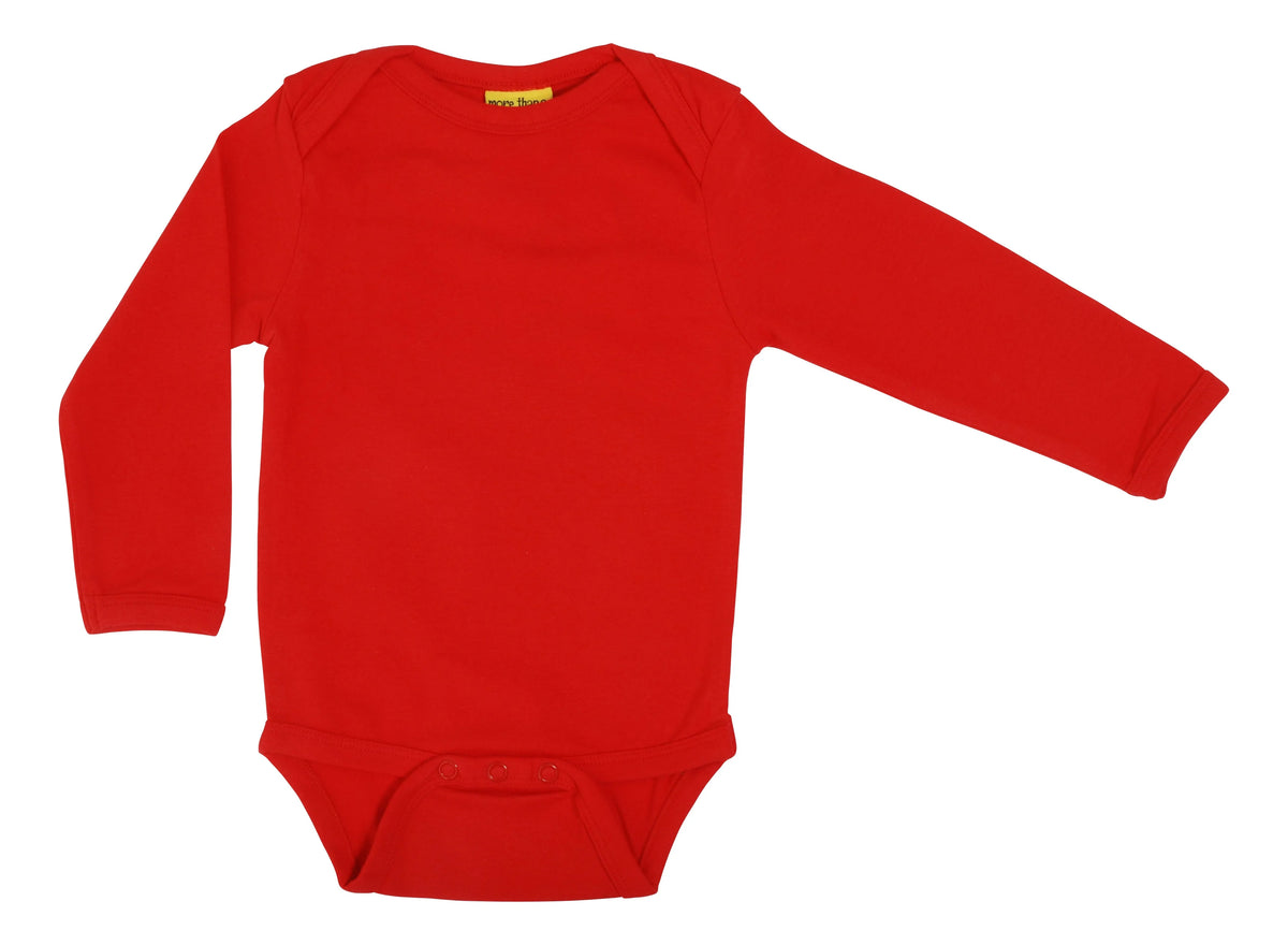 DUNS Sweden Bodysuit Long Sleeve - Poppy Red