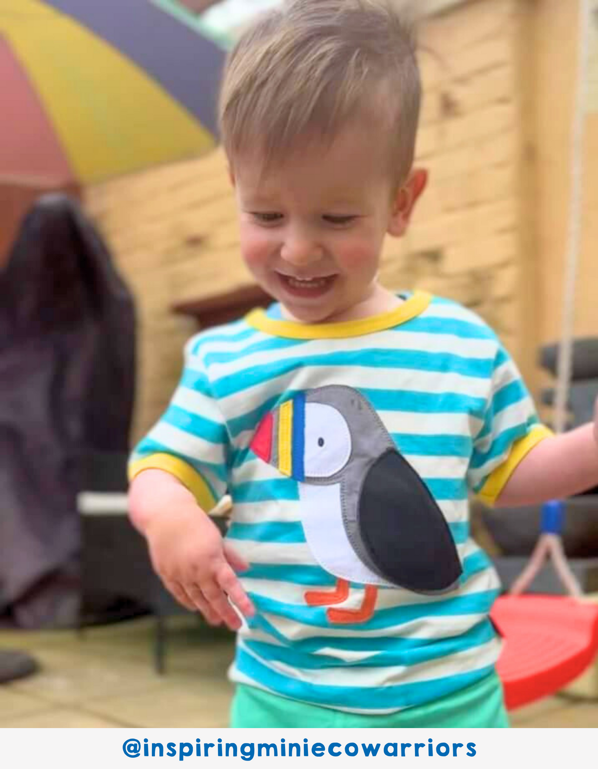 Toby Tiger Organic T-Shirt Short Sleeve - Puffin Applique