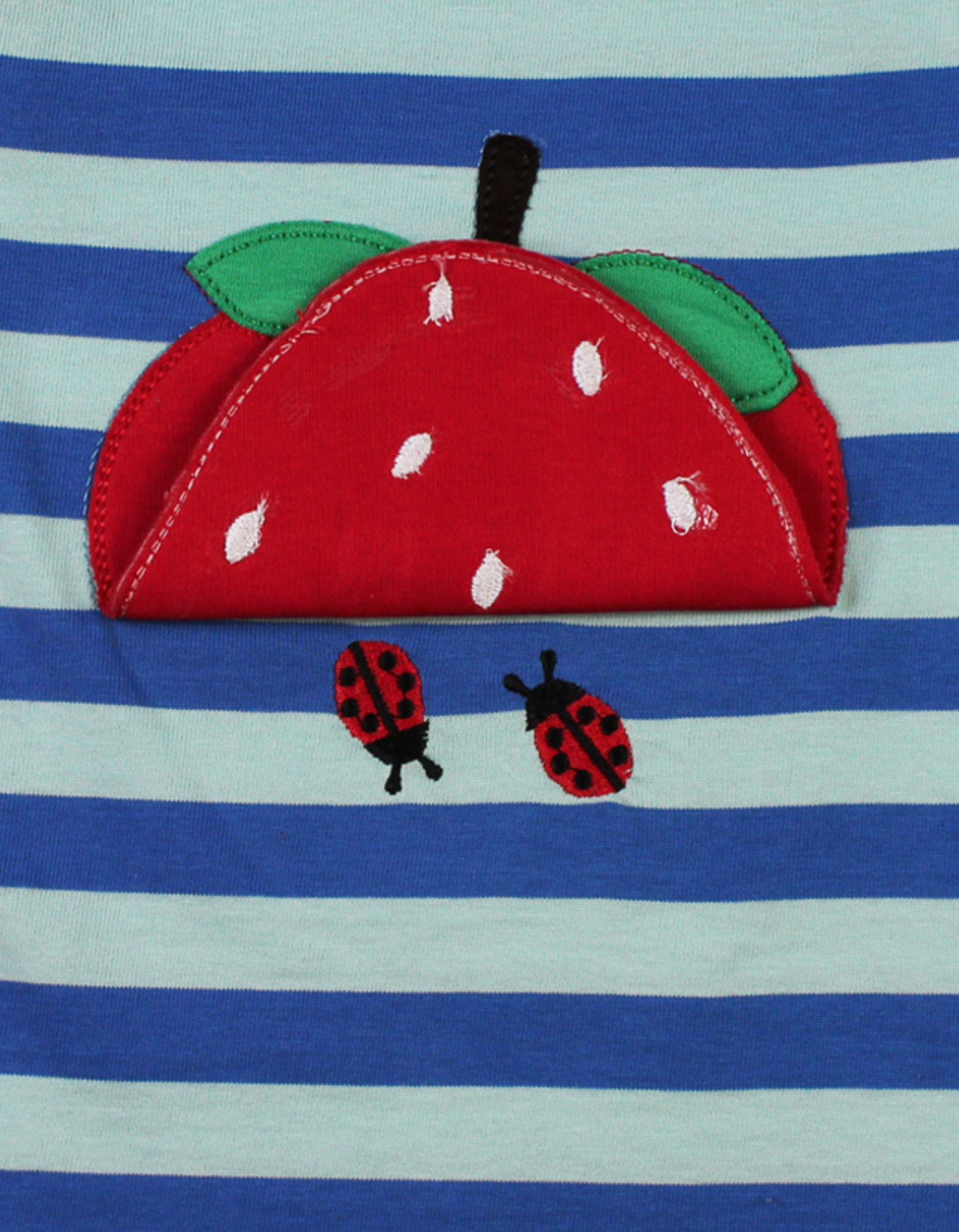 Toby Tiger Organic Applique T-Shirt - Strawberry