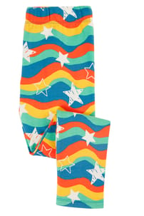 Frugi Cosy Leggings Wavy Stars - Rainbow