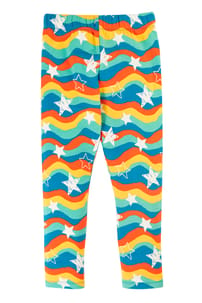 Frugi Cosy Leggings Wavy Stars - Rainbow