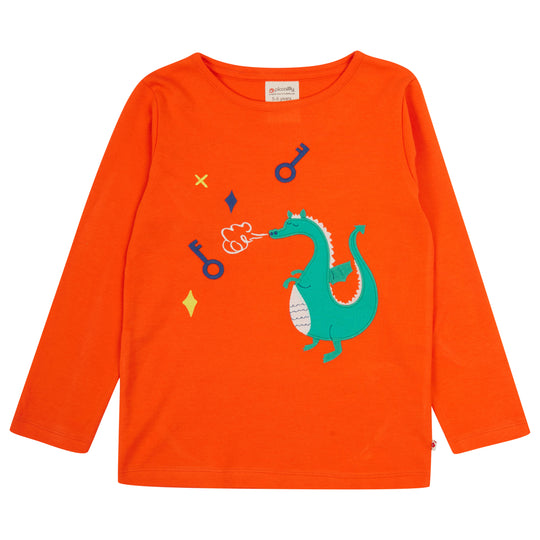 Piccalilly Long Sleeve Top - Dragon Applique