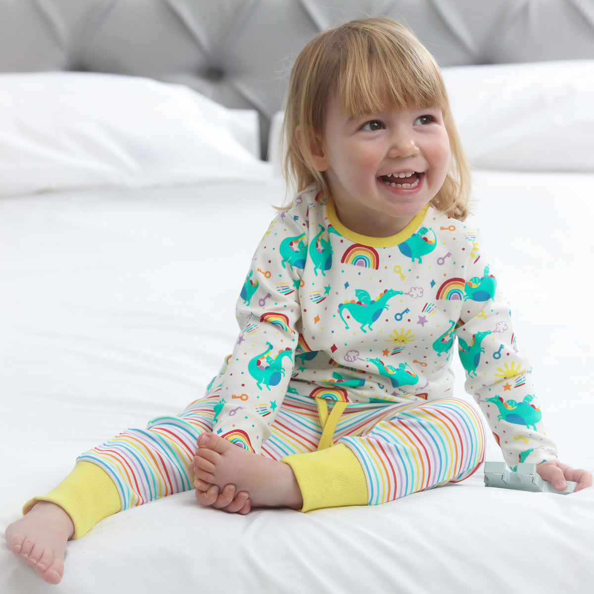 Piccalilly Pyjamas - Rainbow Dragon – The Thrifty Stork