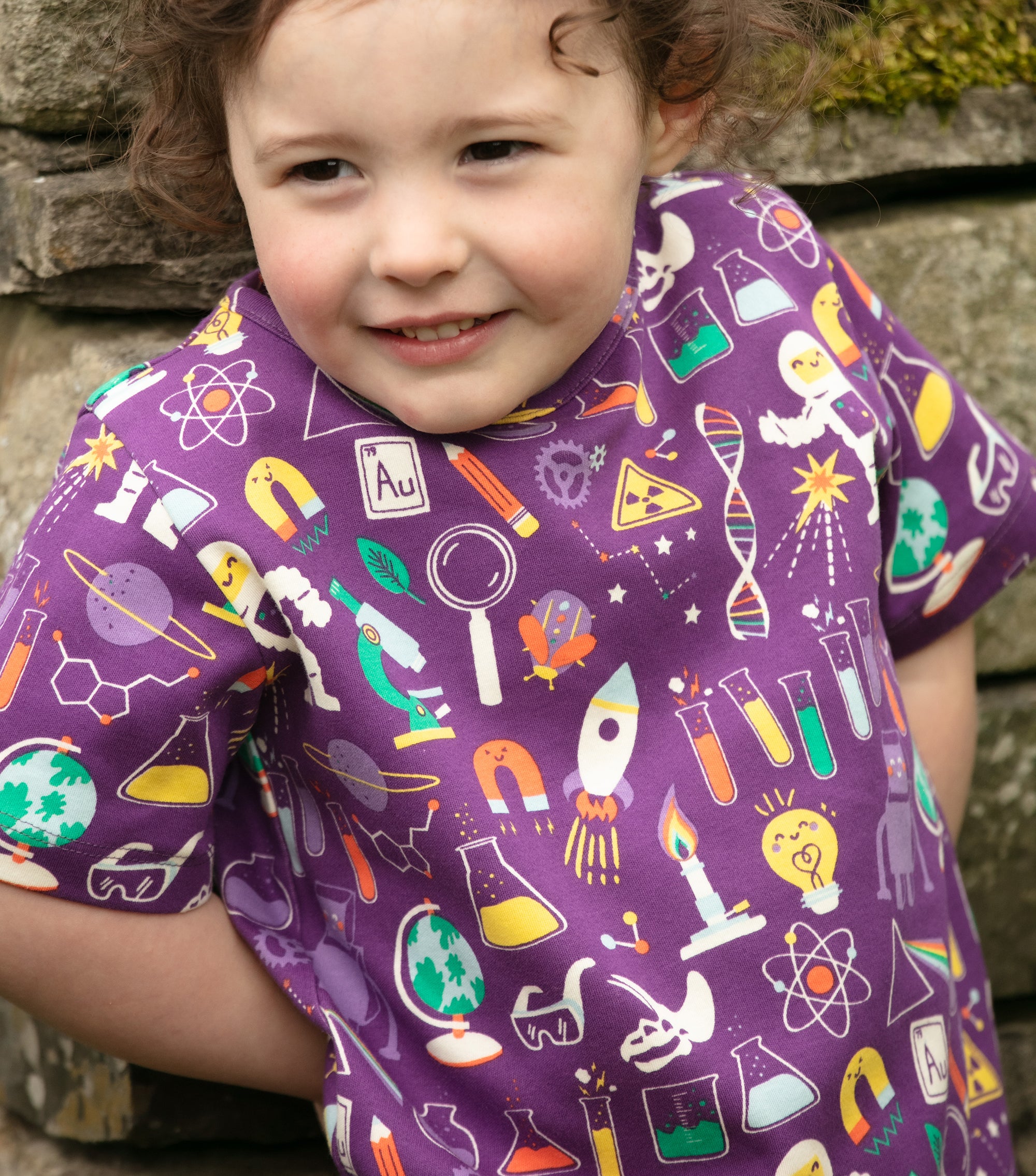 Piccalilly Kids All Over Print T-Shirt - Science