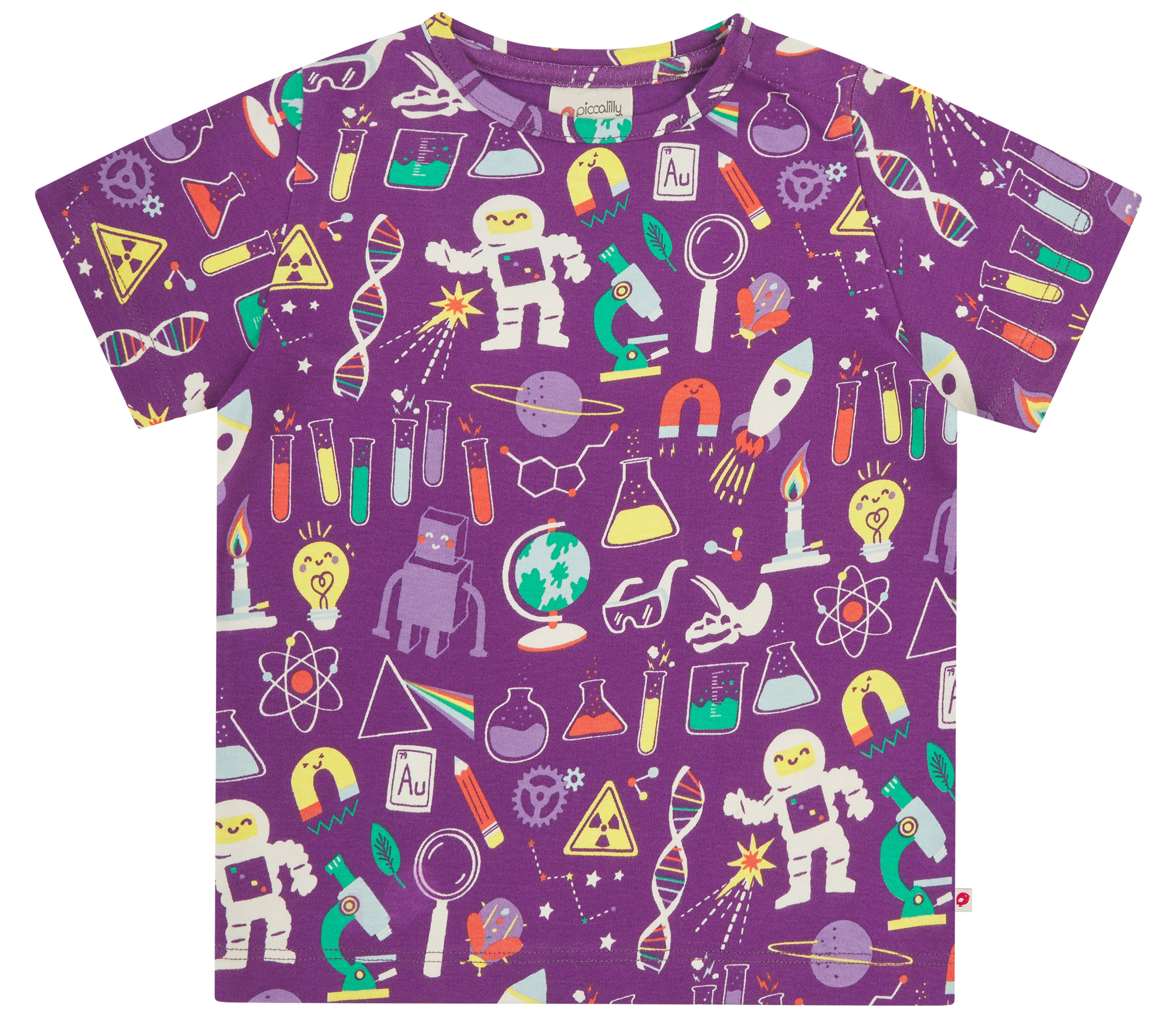 Piccalilly Kids All Over Print T-Shirt - Science