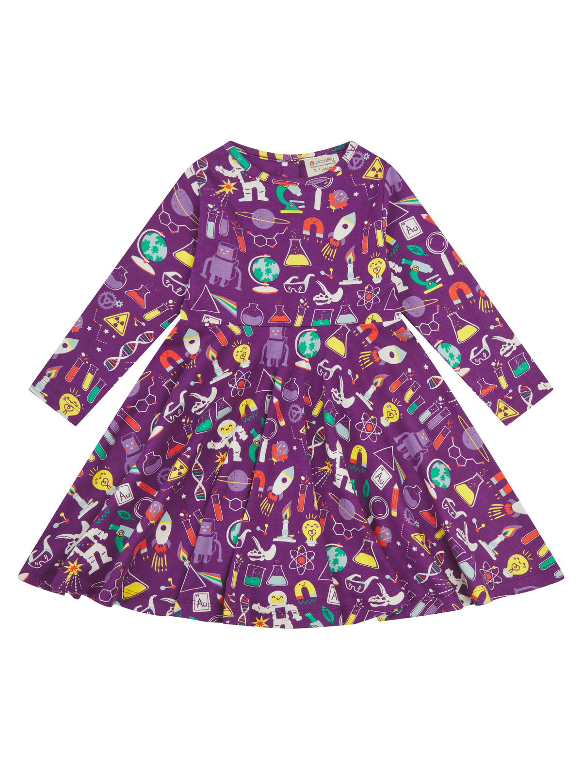 Piccalilly Skater Dress Long Sleeve - Science