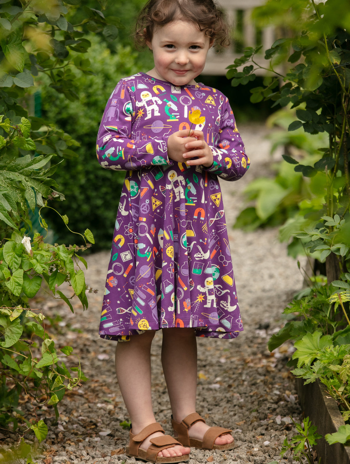 Piccalilly Skater Dress Long Sleeve - Science